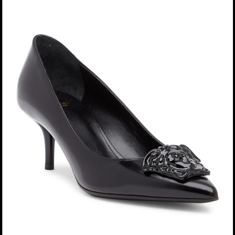 VERSACE Palazzo Medusa kitten heel pumps